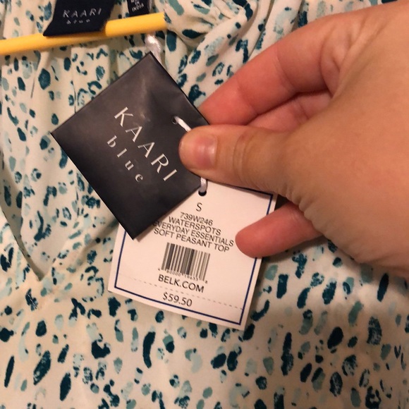 Kaari Blue Long Sleeve Tunic Top - S - NWT - Picture 7 of 7